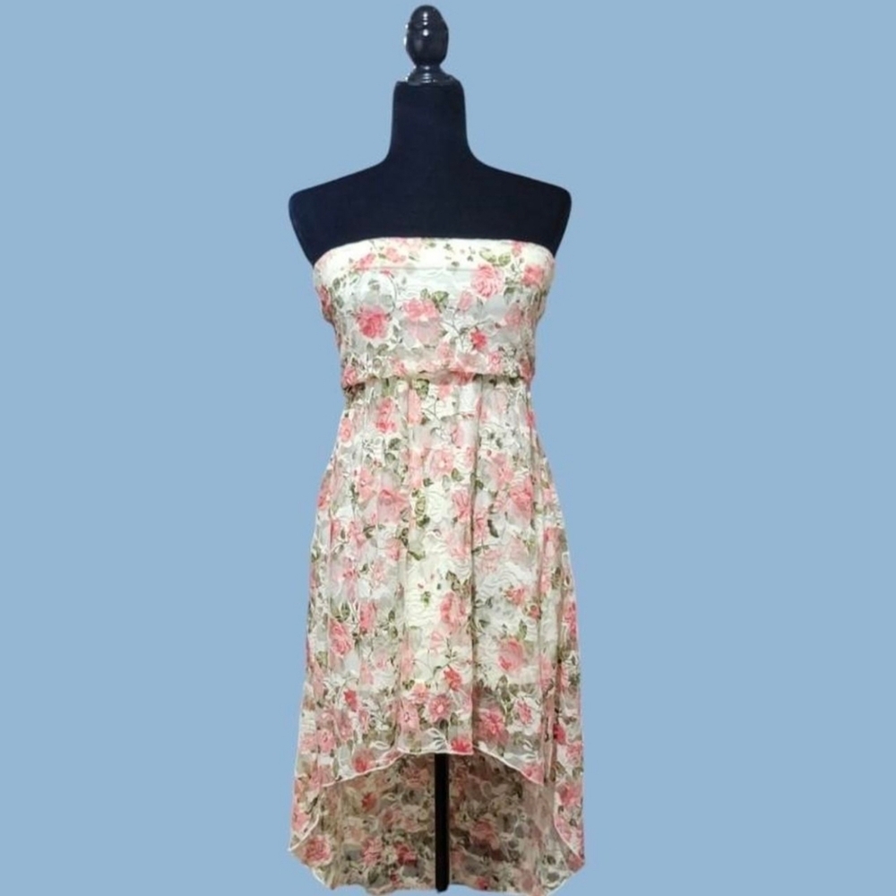 Floral Strapless Dress